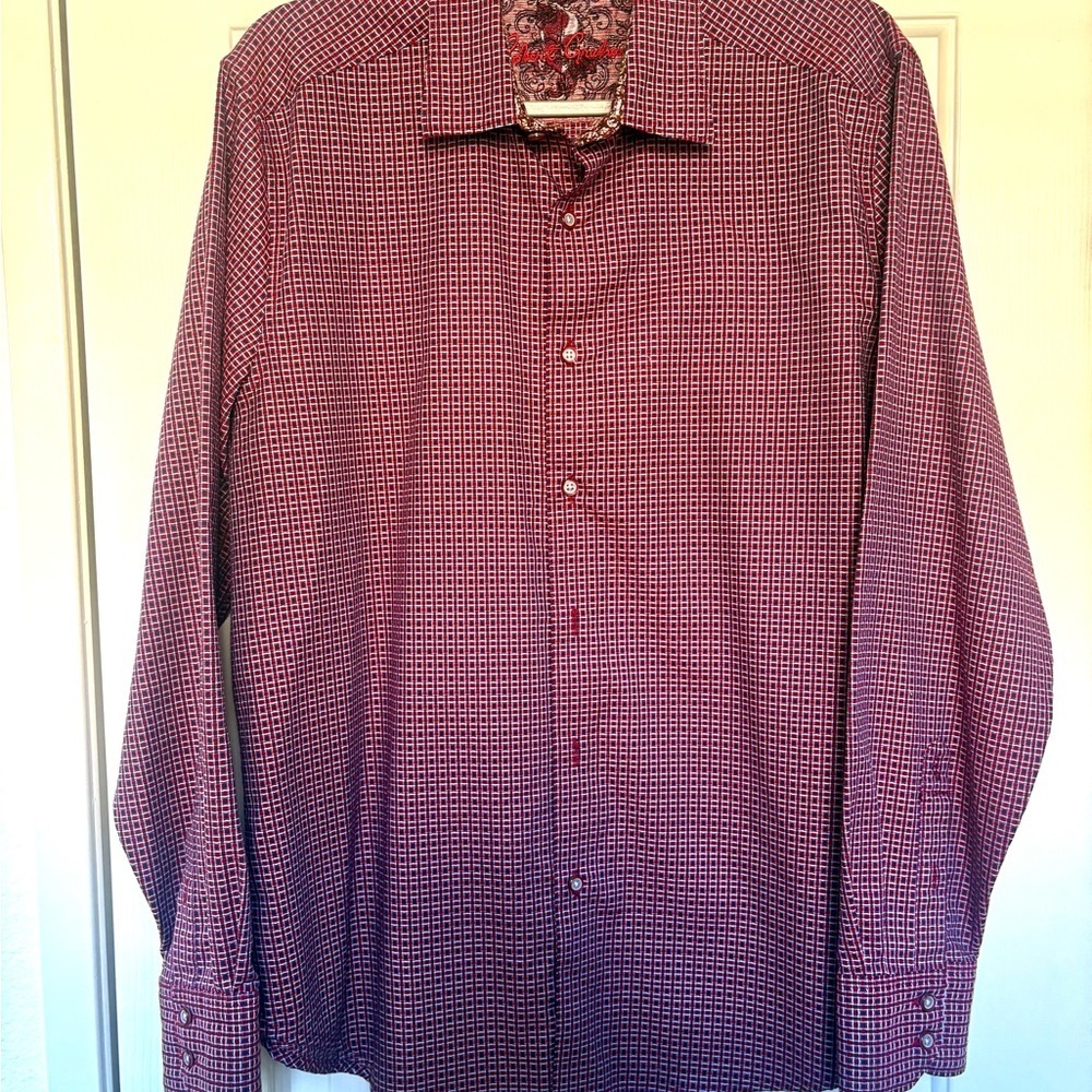 Robert Graham Button Up Shirt | Red Pattern | Size Large | - Picture 4 of 4